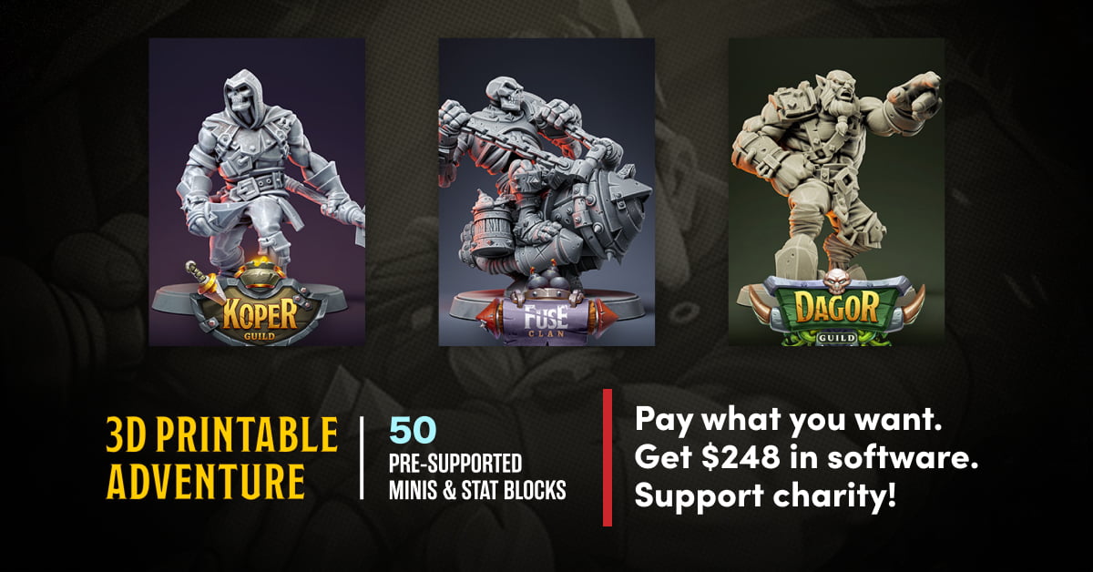Humble Software Bundle: 3D Printable Adventure Bundle