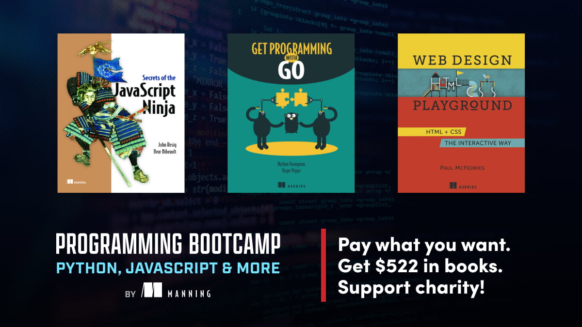 Humble Book Bundle: Programming Bootcamp: Python, Javascript & More by Manning Bundle