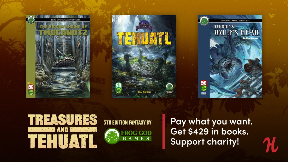 Humble RPG Book Bundle: Treasures and Tehuatl – 5th Edition Fantasy by Frog God