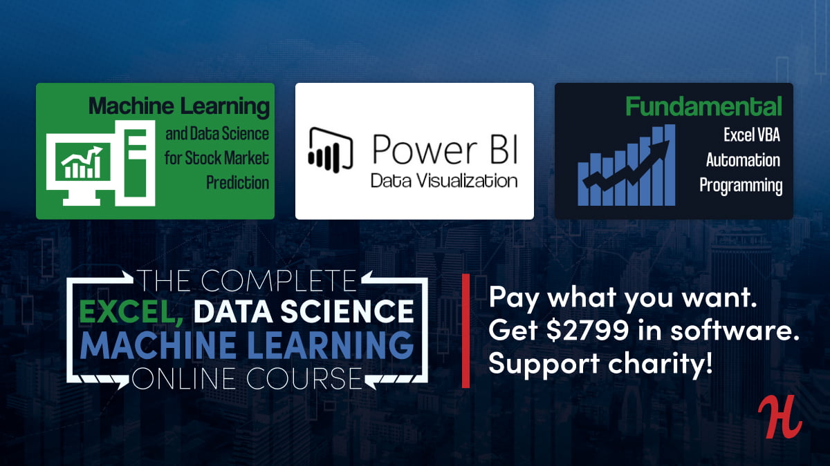 Humble Software Bundle: The Complete Excel, Data Science, and Machine Learning Online Course Bundle