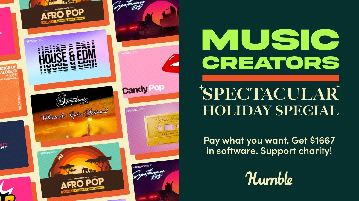 Humble Software Bundle: Music Creators Spectacular Holiday Special Bundle