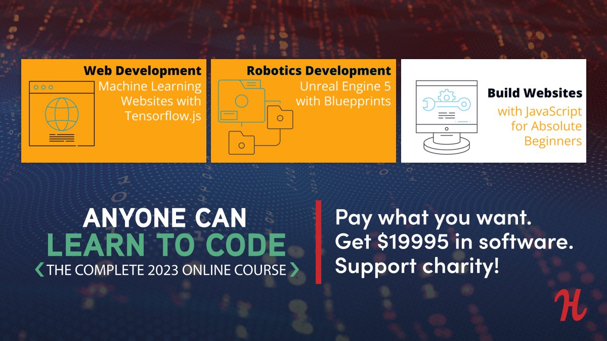 Humble Software Bundle: Anyone Can Learn to Code – The Complete 2023 Online Course Bundle