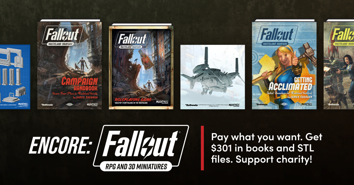 Humble Book Bundle: Encore Fallout RPG and 3D Miniatures by Modiphius Bundle